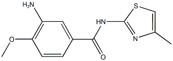 3-amino-4-methoxy-N-(4-methyl-1,3-thiazol-2-yl)benzamide Struktur