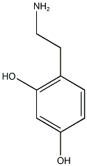 4-(2-aminoethyl)benzene-1,3-diol Struktur