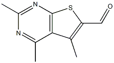 2,4,5-TRIMETHYLTHIENO[2,3-D]PYRIMIDINE-6-CARBALDEHYDE Struktur