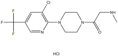 N-(2-{4-[3-chloro-5-(trifluoromethyl)pyridin-2-yl]piperazin-1-yl}-2-oxoethyl)-N-methylamine hydrochloride Struktur