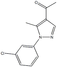 1-[1-(3-chlorophenyl)-5-methyl-1H-pyrazol-4-yl]ethan-1-one Struktur