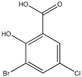 3-Bromo-5-chloro-2-hydroxybenzoic acid Struktur