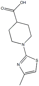 1-(4-methyl-1,3-thiazol-2-yl)piperidine-4-carboxylic acid Struktur