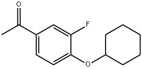 1-[4-(cyclohexyloxy)-3-fluorophenyl]ethan-1-one Struktur