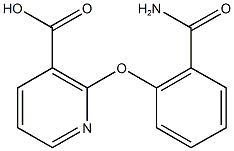 2-(2-carbamoylphenoxy)pyridine-3-carboxylic acid Struktur