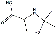 2,2-dimethyl-1,3-thiazolidine-4-carboxylic acid Struktur