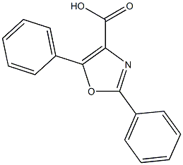 2,5-diphenyl-1,3-oxazole-4-carboxylic acid Struktur