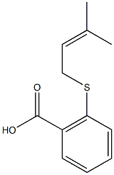 2-[(3-methylbut-2-en-1-yl)sulfanyl]benzoic acid Struktur