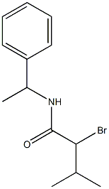 2-bromo-3-methyl-N-(1-phenylethyl)butanamide Struktur