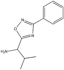 2-methyl-1-(3-phenyl-1,2,4-oxadiazol-5-yl)propan-1-amine Struktur