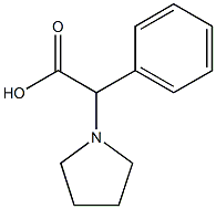 2-phenyl-2-(pyrrolidin-1-yl)acetic acid Struktur