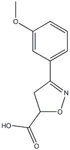 3-(3-methoxyphenyl)-4,5-dihydro-1,2-oxazole-5-carboxylic acid Struktur