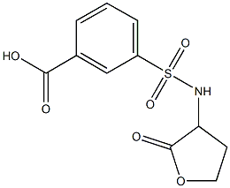 3-[(2-oxooxolan-3-yl)sulfamoyl]benzoic acid Struktur