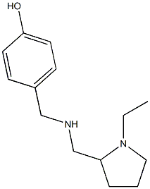 4-({[(1-ethylpyrrolidin-2-yl)methyl]amino}methyl)phenol Struktur