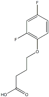 4-(2,4-difluorophenoxy)butanoic acid Struktur