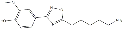 4-[5-(5-aminopentyl)-1,2,4-oxadiazol-3-yl]-2-methoxyphenol Struktur