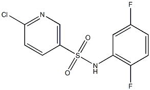 6-chloro-N-(2,5-difluorophenyl)pyridine-3-sulfonamide Struktur