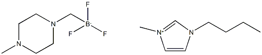 3-Butyl-1-methyimidazolium (4-methylpiperazinyl)methyl trifluoroborate Struktur