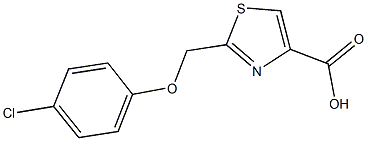 2-[(4-CHLOROPHENOXY)METHYL]-1,3-THIAZOLE-4-CARBOXYLIC ACID Struktur