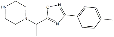 1-{1-[3-(4-METHYLPHENYL)-1,2,4-OXADIAZOL-5-YL]ETHYL}PIPERAZINE Struktur