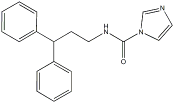 N-(3,3-diphenylpropyl)-1H-imidazole-1-carboxamide Struktur