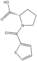 (2S)-1-(thien-2-ylcarbonyl)pyrrolidine-2-carboxylic acid Struktur