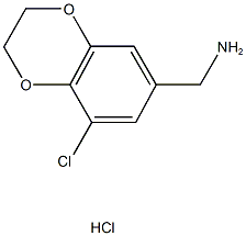 (8-chloro-2,3-dihydro-1,4-benzodioxin-6-yl)methylamine hydrochloride Struktur