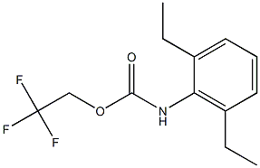 2,2,2-trifluoroethyl 2,6-diethylphenylcarbamate Struktur