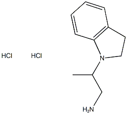 2-(2,3-dihydro-1H-indol-1-yl)propan-1-amine dihydrochloride Struktur