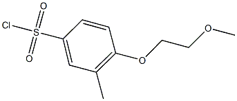 4-(2-methoxyethoxy)-3-methylbenzenesulfonyl chloride Struktur