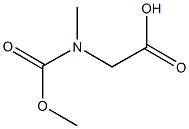 [(methoxycarbonyl)(methyl)amino]acetic acid Struktur