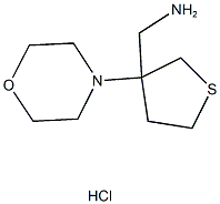 (3-morpholin-4-yltetrahydrothien-3-yl)methylamine hydrochloride Structure