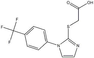 2-({1-[4-(trifluoromethyl)phenyl]-1H-imidazol-2-yl}sulfanyl)acetic acid Struktur