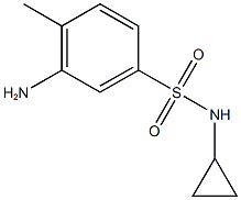 3-amino-N-cyclopropyl-4-methylbenzene-1-sulfonamide Struktur