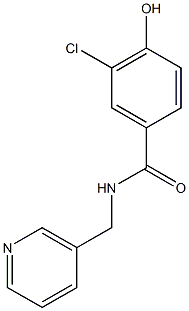 3-chloro-4-hydroxy-N-(pyridin-3-ylmethyl)benzamide Struktur