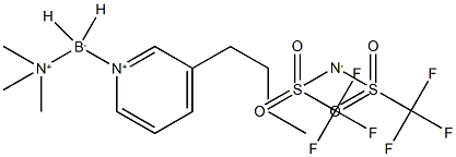 (3-Butylpyridinium)(trimethylammonio)dihydroborate bis(trifluoromethylsulfonyl)amide Struktur