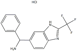 1-PHENYL-1-[2-(TRIFLUOROMETHYL)-1H-BENZIMIDAZOL-6-YL]METHANAMINE HYDROCHLORIDE Struktur