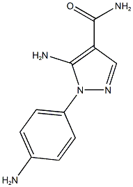 5-AMINO-1-(4-AMINOPHENYL)-1H-PYRAZOLE-4-CARBOXAMIDE Struktur