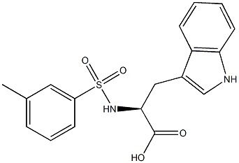 (2S)-3-(1H-indol-3-yl)-2-{[(3-methylphenyl)sulfonyl]amino}propanoic acid Struktur