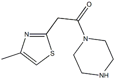 1-[(4-methyl-1,3-thiazol-2-yl)acetyl]piperazine Struktur