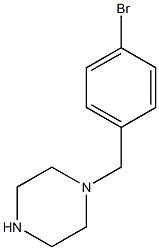 1-[(4-bromophenyl)methyl]piperazine Struktur