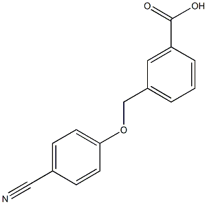 3-[(4-cyanophenoxy)methyl]benzoic acid Struktur