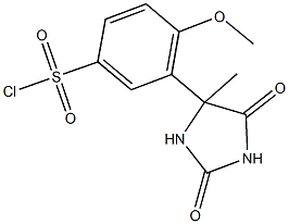 4-methoxy-3-(4-methyl-2,5-dioxoimidazolidin-4-yl)benzenesulfonyl chloride Struktur