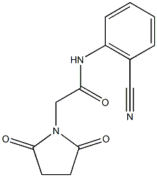 N-(2-cyanophenyl)-2-(2,5-dioxopyrrolidin-1-yl)acetamide Struktur