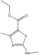 ethyl 4-methyl-2-(methylamino)-1,3-thiazole-5-carboxylate Struktur