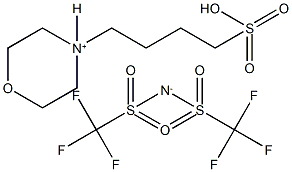 4-(4-Sulfobutyl)morpholin-4-ium bis(trifluoromethylsulfonyl)amide Struktur