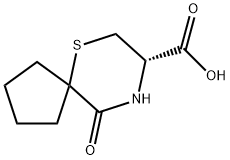 (8S)-10-OXO-6-THIA-9-AZASPIRO[4.5]DECANE-8-CARBOXYLIC ACID Struktur