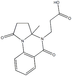 3-(3A-METHYL-1,5-DIOXO-1,2,3,3A-TETRAHYDROPYRROLO[1,2-A]QUINAZOLIN-4(5H)-YL)PROPANOIC ACID Struktur