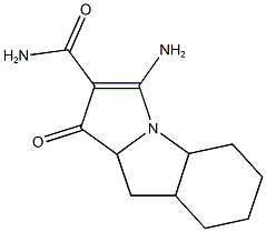 3-AMINO-1-OXO-4A,5,6,7,8,8A,9,9A-OCTAHYDRO-1H-PYRROLO[1,2-A]INDOLE-2-CARBOXAMIDE Struktur