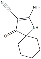 2-AMINO-4-OXO-1-AZASPIRO[4.5]DEC-2-ENE-3-CARBONITRILE Struktur